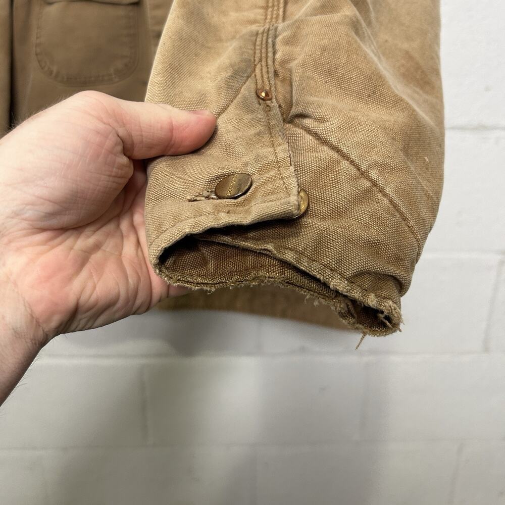 Vintage 1970s Carhartt Blanket-Lined Chore Coat “Tan” - Picture 10 of 12